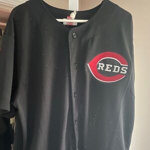 Ken Griffey Jr. Cincinnati Reds Mitchell & Ness Mesh Button-Up Jersey